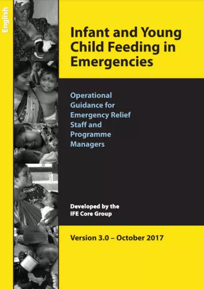 Infant and young child feeding in emergencies: Operational Guidance