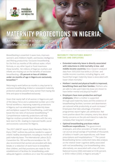 Maternity protection policy brief: Nigeria