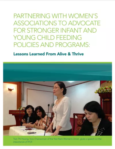 Partnering with Women&rsquo;s Associations to Advocate for Stronger Infant & Young Child Feeding Policies